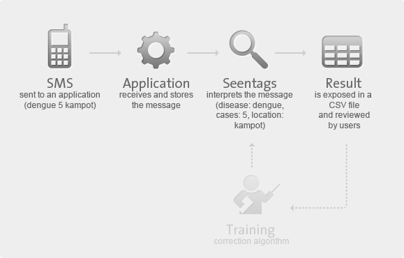 Illustration of Seentag's features